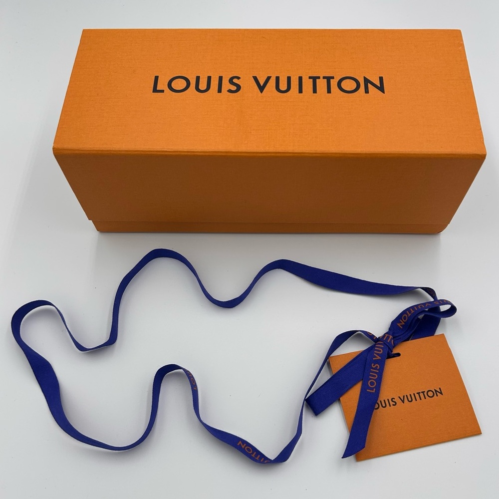 Authentic LOUIS VUITTON Box Magnetic Empty 11"x4.5”x4” w/ Ribbon, Card & Tissue